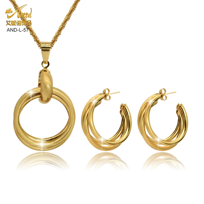 

ANIID Necklace Earrings Jewelry Women Wedding Bride Trendy Ethiopian Gold Plated Luxury Charm African Brazilian Dubai