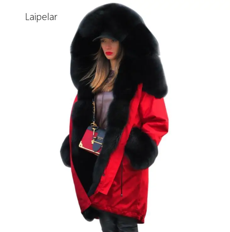 Новинка 2020 женская верхняя одежда с меховым воротником Зимняя Толстая теплая