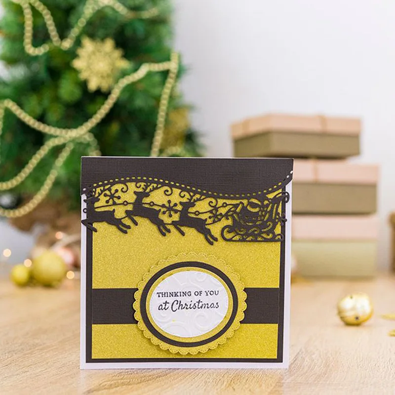 2021 Новое поступление Рождественский олень кружевные металлические Вырубные