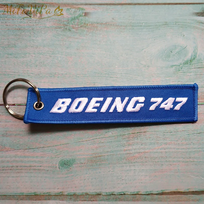 MiFaViPa 1 комплект брелок Боинг 747 модный для телефона ремешок с вышивкой ключей