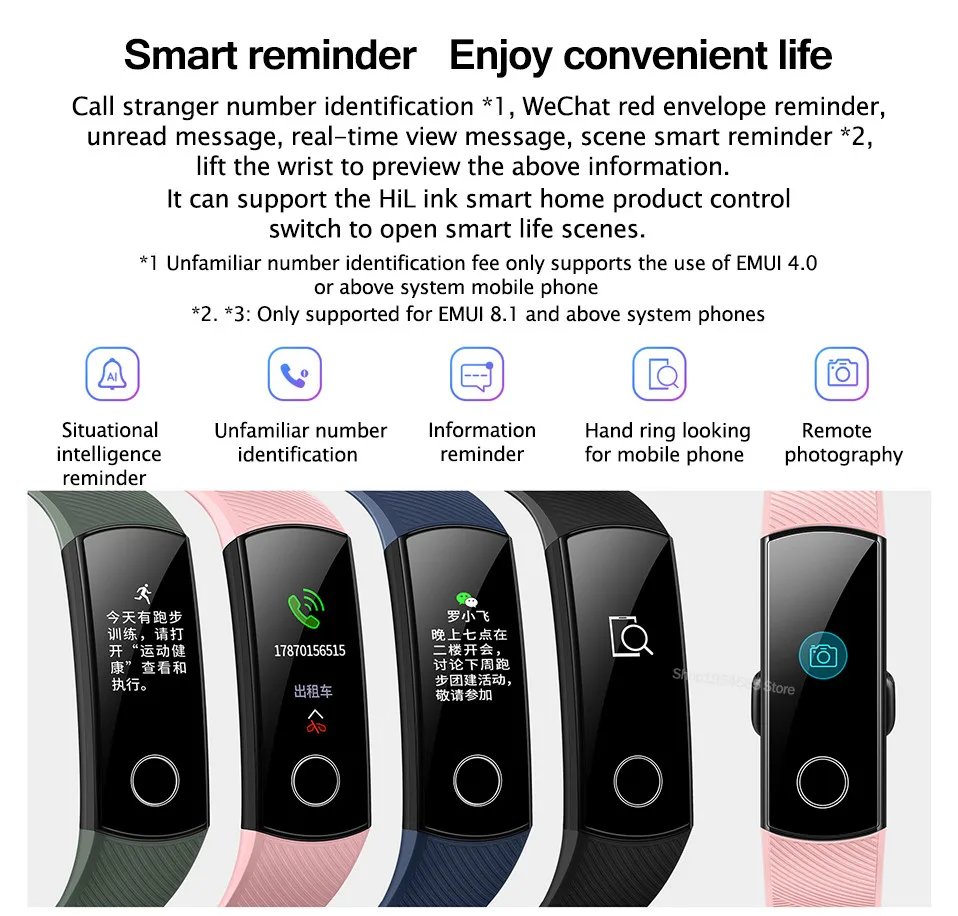 Умный Браслет huawei Honor Band 5, Оксиметр крови, кислород, волшебный цвет, сенсорный экран, для плавания, для обнаружения сердечного ритма, сна, сна