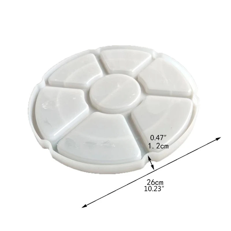 

13MC 7 Grids Tray Painting Plate Epoxy Resin Mold Makeup Storage Tray Casting Silicone Mould DIY Crafts Ornaments Home Casting