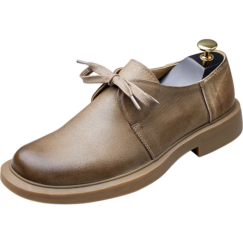 

Autumn Summer Spring British retro High Quality Genuine Leather Shoes Men Business Men Shoes, All-match Cowhide Men Dress Shoes