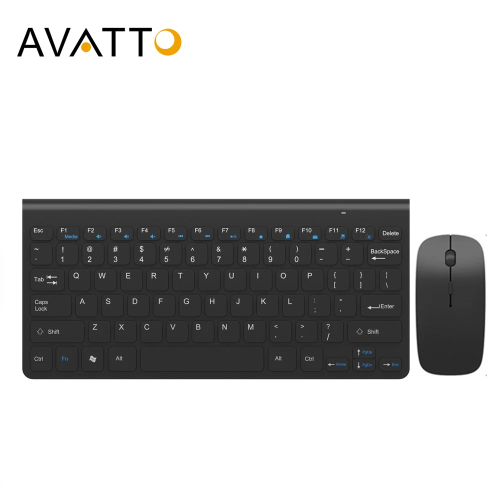 AVATTO Slim 1 USB приемник управления 2 4 ГГц беспроводная мини клавиатура и оптическая