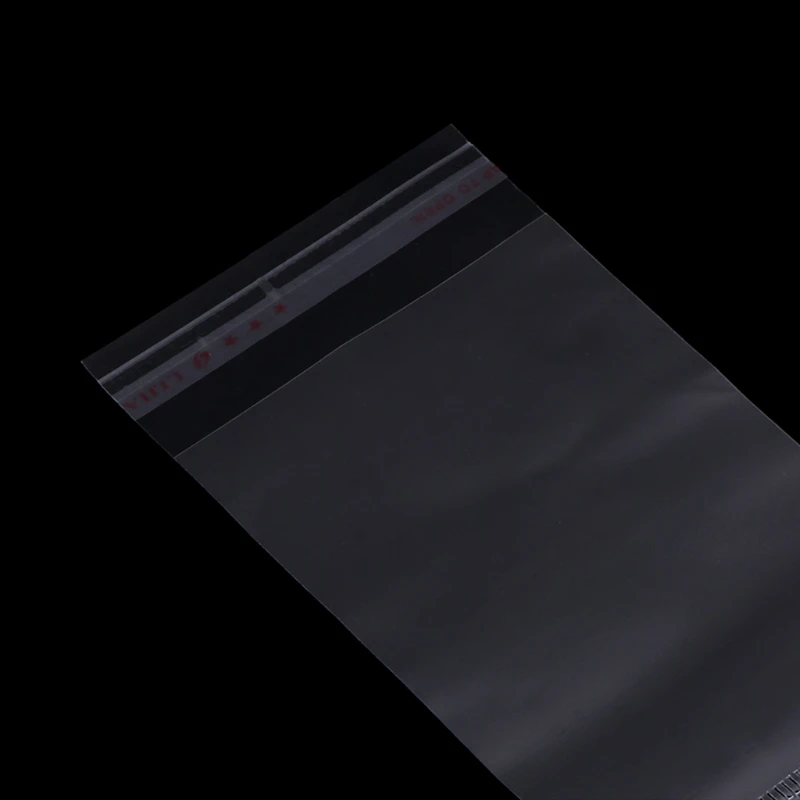 

New 100Pcs/Set Plastic Packing Bag Transparent Self Adhesive Jewelry Seal 7x13cm