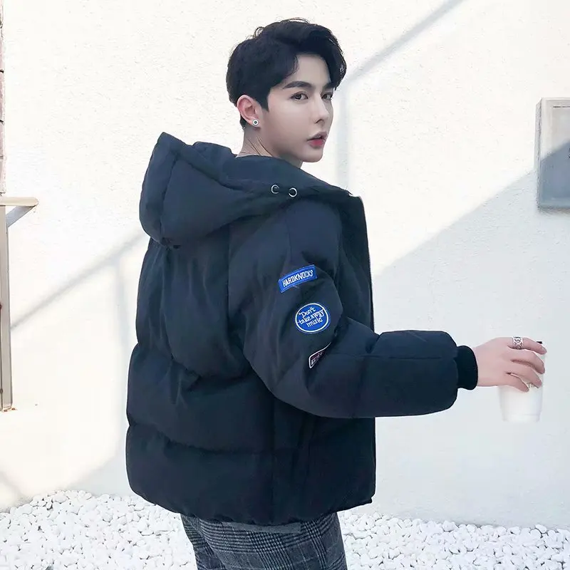 Недорогая мужская Повседневная Свободная хлопковая одежда с капюшоном Осень