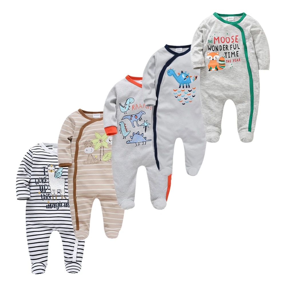 Roupas bebe fille/хлопковые пижамы для маленьких мальчиков Комбинезоны малышей Мягкие