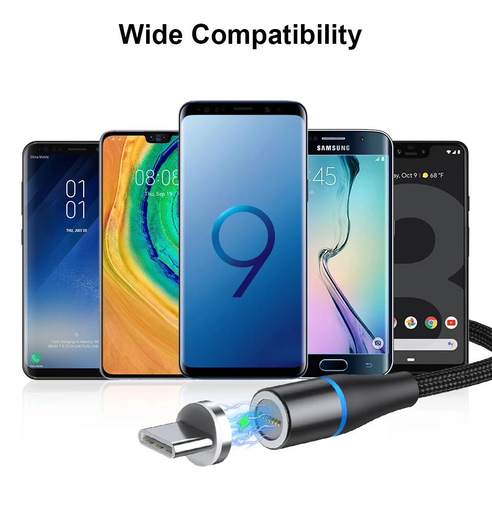 

CHOETECH Magnetic Cable USB Type C Charger For Mobile Phones Fast Charging Magnet Charge Wire Cord 1M 2M Type C Cable