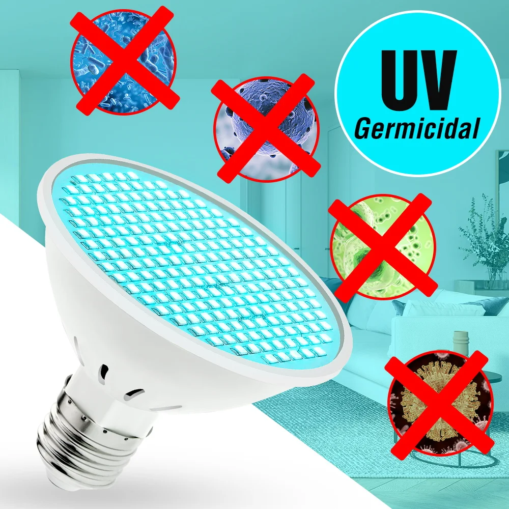 

LED Sterilizer Lamp E27 Bactericidal Lamp 50W Germicidal Light Ozone Disinfection Light Bulb UVC Desinfectante Mites Germicidal