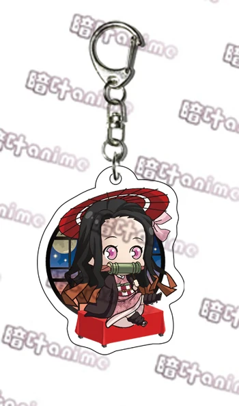 Demon Slayer: Kimetsu no Yaiba Kamado Tanjirou Kochou Shinobu Косплей двухсторонний акриловый брелок в виде фигуры брелок-подвеска подарки - Цвет: 17