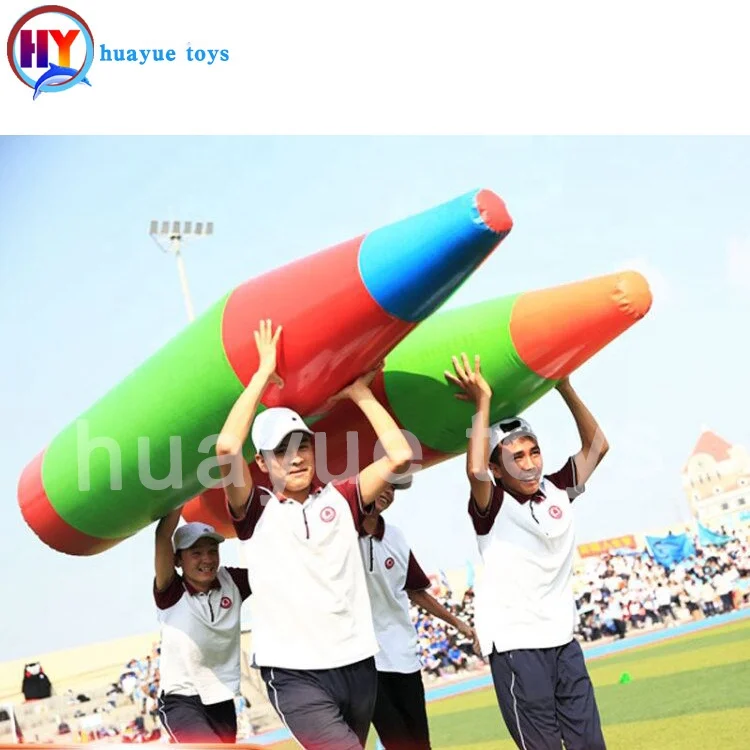 

Hot selling adults team company building inflatable sport games people bridge relay activities with logo printed free
