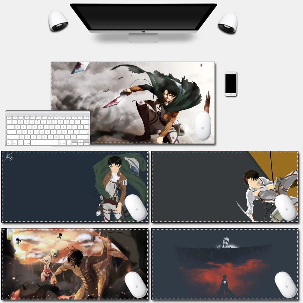 

Коврик для мыши Настольный коврик мультяшный аниме Сексуальный игровой большой размер на заказ атака на Титанов Коврик Mikasa