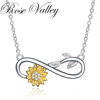 rose valley sunflower pendant necklace for women cross pendants fashion jewelry girls gifts yn012