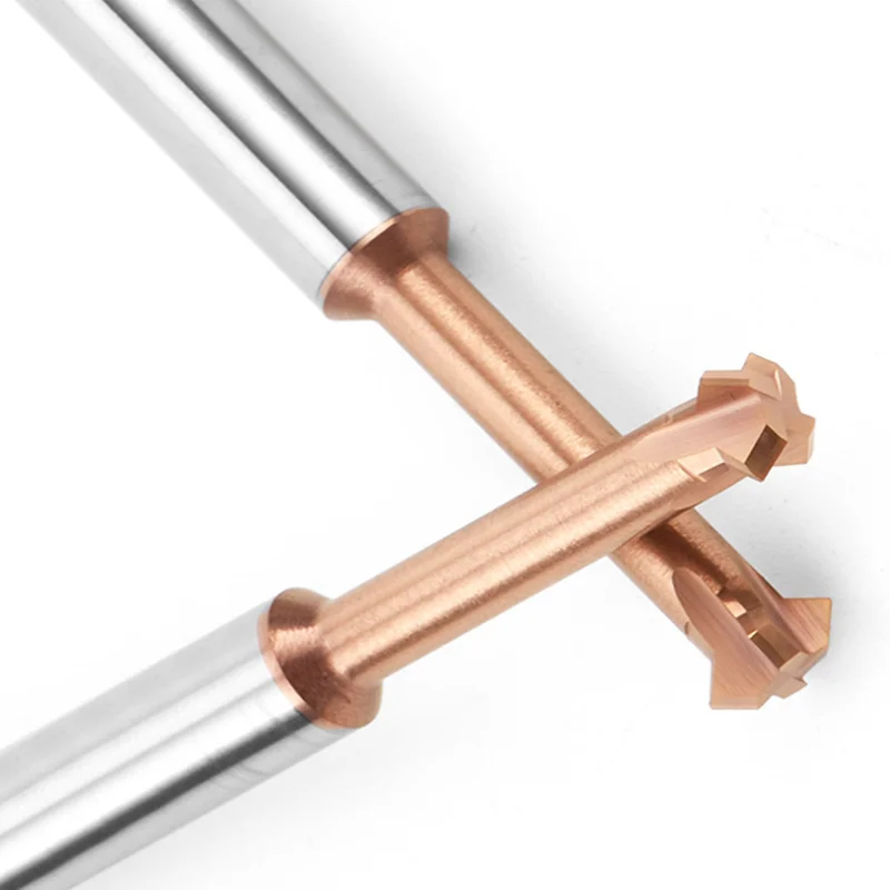 

Tungsten carbide end mill cnc Cutter T slot Inner Outer Front Back Chamfer tool Twin 90 Degree Metal steel Chamfering router Bit