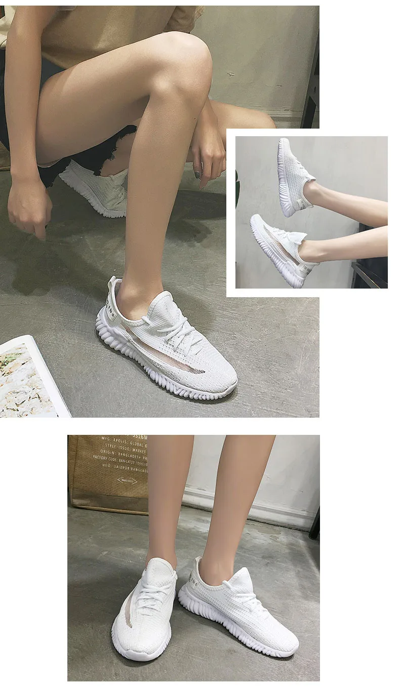 NIKEZI/семейная одежда для родителей и детей, для девочек и мальчиков, детская одежда, сетчатые вязаные Лоферы без шнуровки, кроссовки для бега Yeezys Air Boost