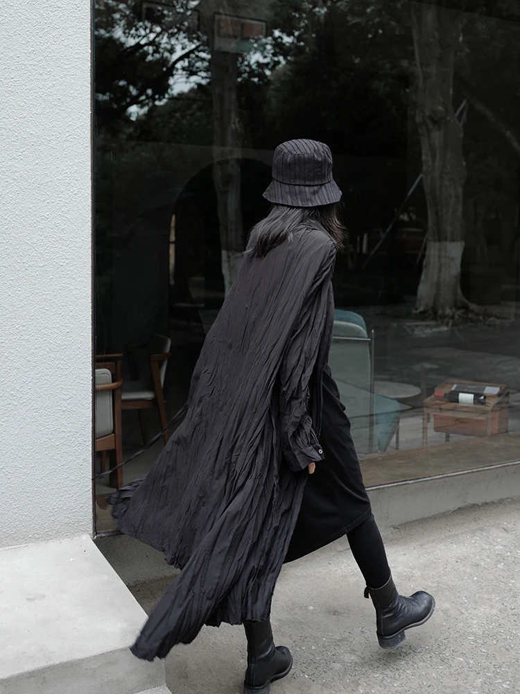 Yamamoto стиль темный дизайн чувство большого размера свободная маленькая толпа