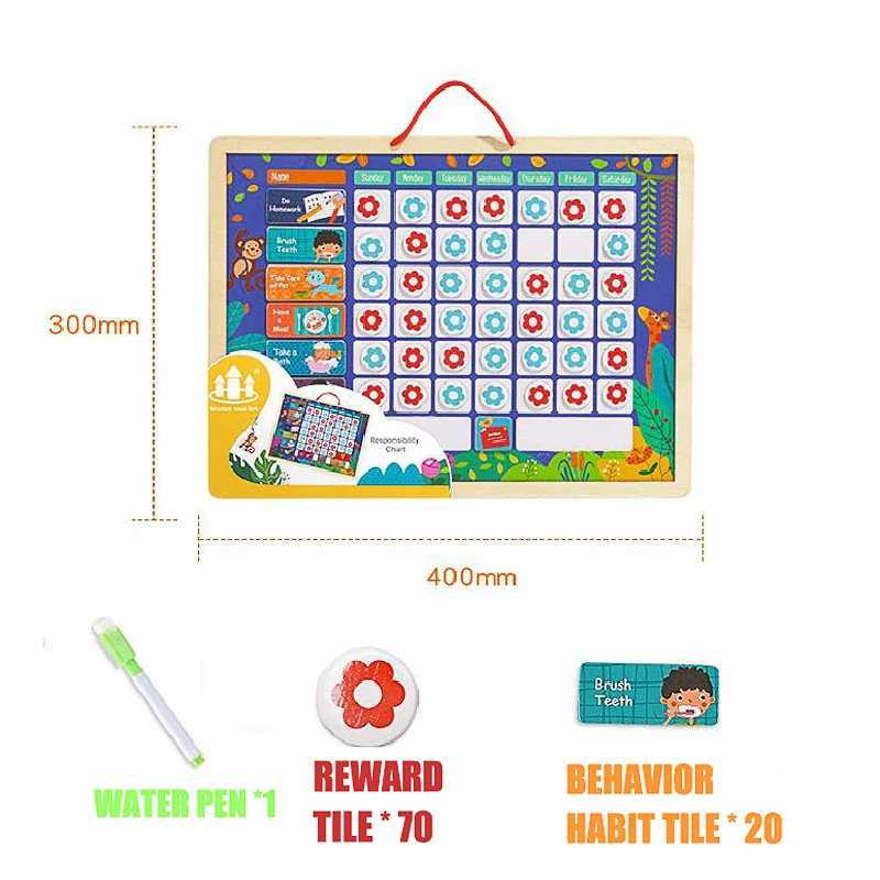Новый деревянный магнитный календарь для награждения за активность расписание