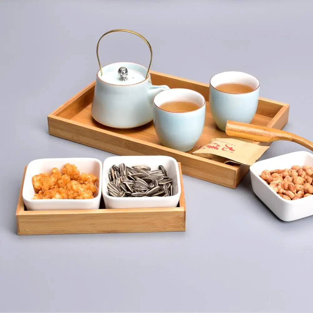 Керамический поднос бамбуковое блюдо для соуса модная посуда дней рождения