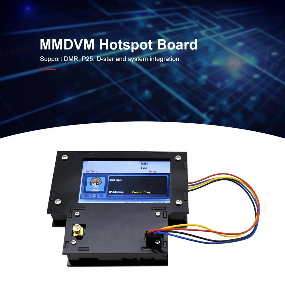 MMDVM HS Hat точка доступа Zero W + 3 2 &quotЖК экран 8G SD акриловый чехол для Raspberry Pi P25 DMR