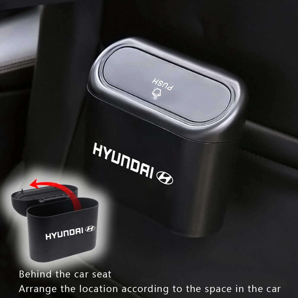 

Multifunction Car Garbage Organizer Storage Box Trash Can Clamshell Rubbish Bin For Hyundai Tucson MK1 2005 2006 2007 2008 2009