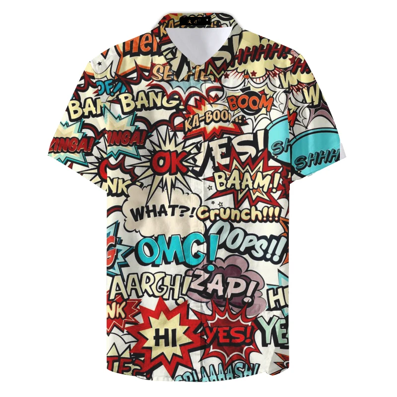 2019 Летняя мужская Повседневная рубашка с геометрическим принтом|Рубашки