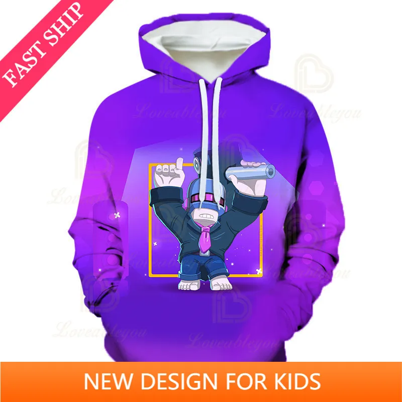 

3d Hoodie Mr.P and Stars, Browlers 2021 NEW Frack Kids Tops Girls Boys Clothes Harajuku Jacket Children Shark MAX Sweatshirt