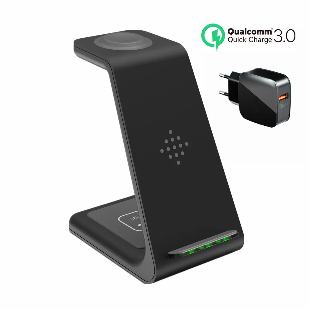 

3 in 1 Induction Qi Wireless Charger Fast Charging Holder For iPhone 12Pro MAX/11/Xs Samsung For Apple Watch Charger Airpods Pro