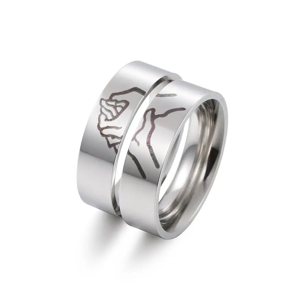 

Fashion Creative Popular Couple Ring Set Valentine's Day Gift New Wild Simple Engagement Birthday Lady Ring 2021