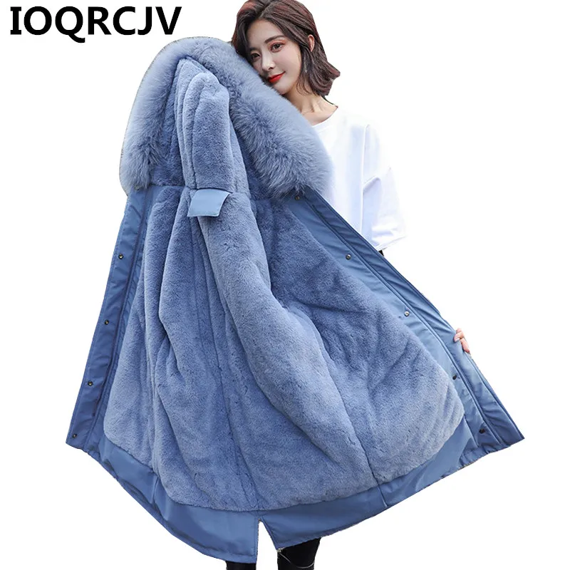 Женские парки 2019 зимние пальто с капюшоном и меховым воротником толстая