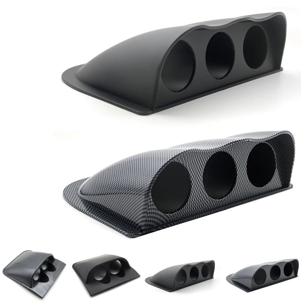 Универсальный черный и углеродный 2 дюйма/52 мм приборная панель двойной тройной