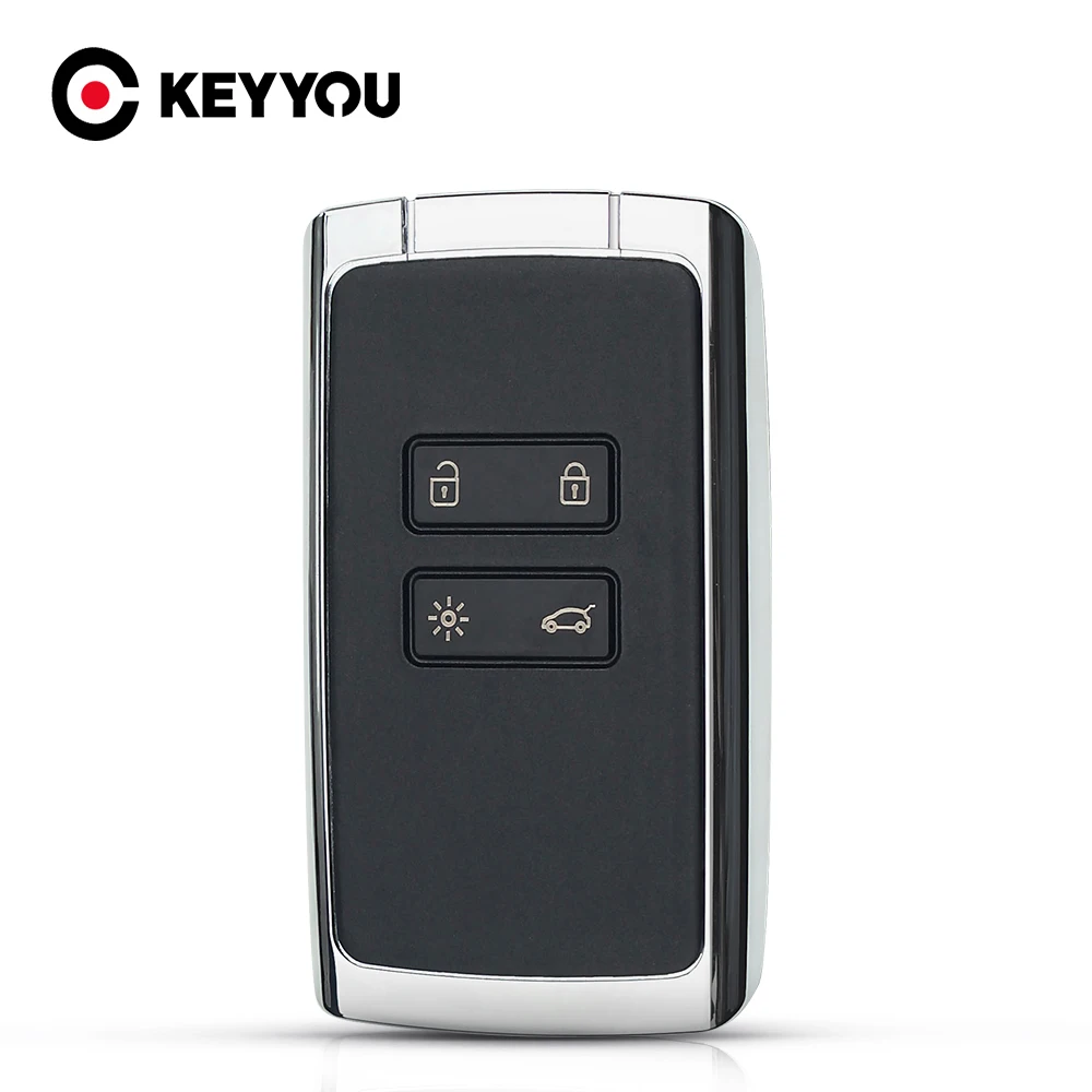 

KEYYOU For Renault Megane 4 Koleos Kadjar Auto Key Case Fob Replacement Car Keyless Entry Smart Remote Key Shell 4 Buttons
