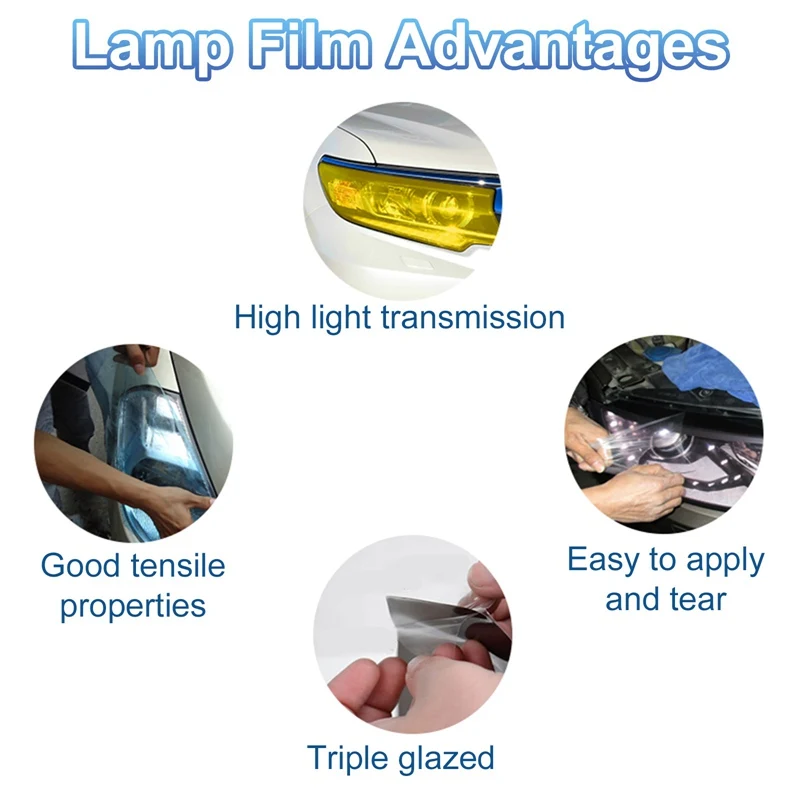 

Motorcycle Led Car Headlight Tinted Sticker Headlight Change Color Film Tail Light Film Fog Light Film Car Light Protective
