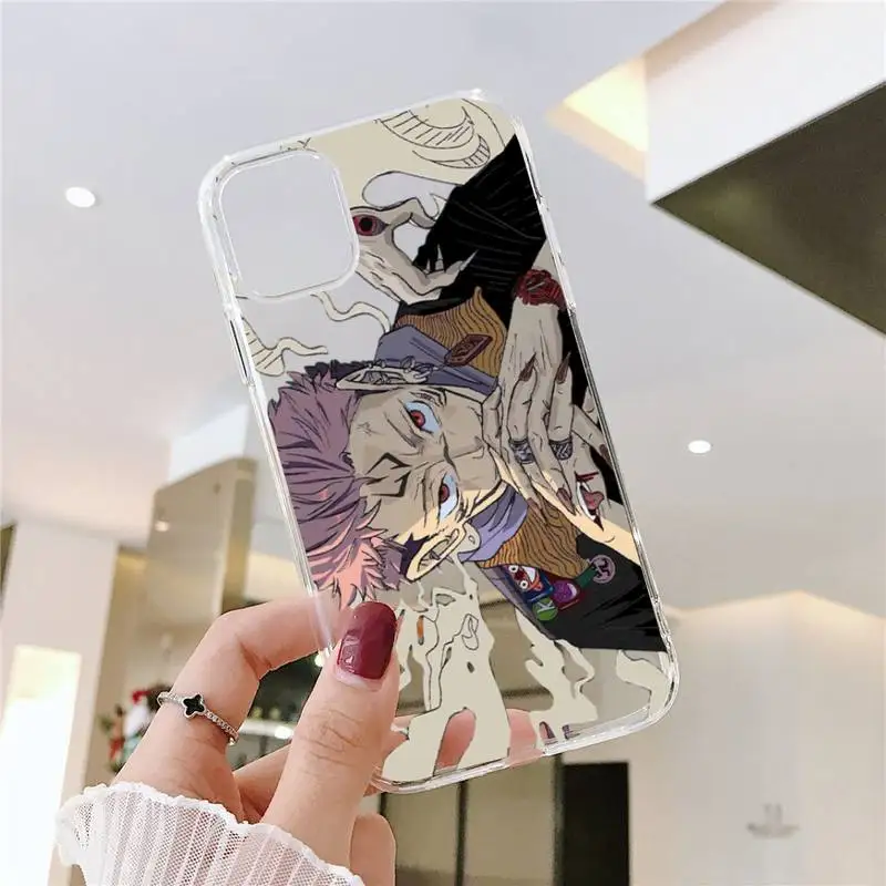 

Anime Jujutsu Kaisen Phone Case Transparent soft For iphone 5 5s 5c se 6 6s 7 8 11 12 plus mini x xs xr pro max