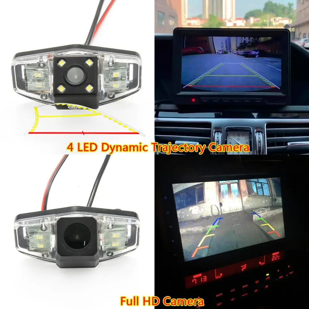 Камера заднего вида для парковки автомобилей с динамической траекторией