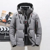 mens 90 white duck down jacket winter warm hooded thick puffer jacket coat male casual high quality overcoat winter parka coat