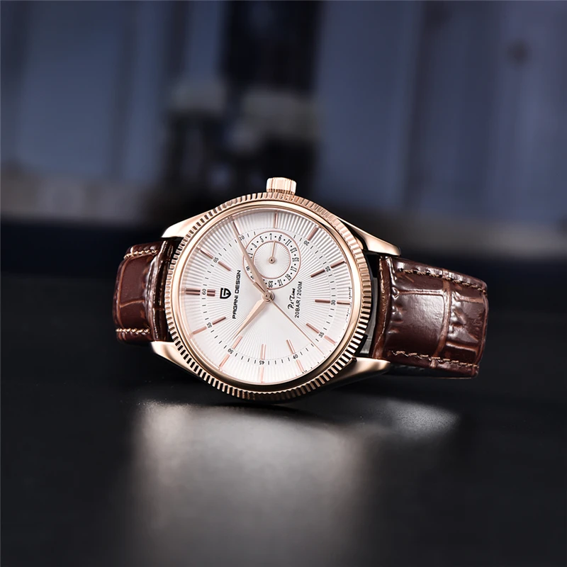 2021 Top Brand PAGANI DESIGN Men's Watch Luxury Quartz Mechanical Timekeeping Watch Men's Leather Japan VH65 Waterproof Clock