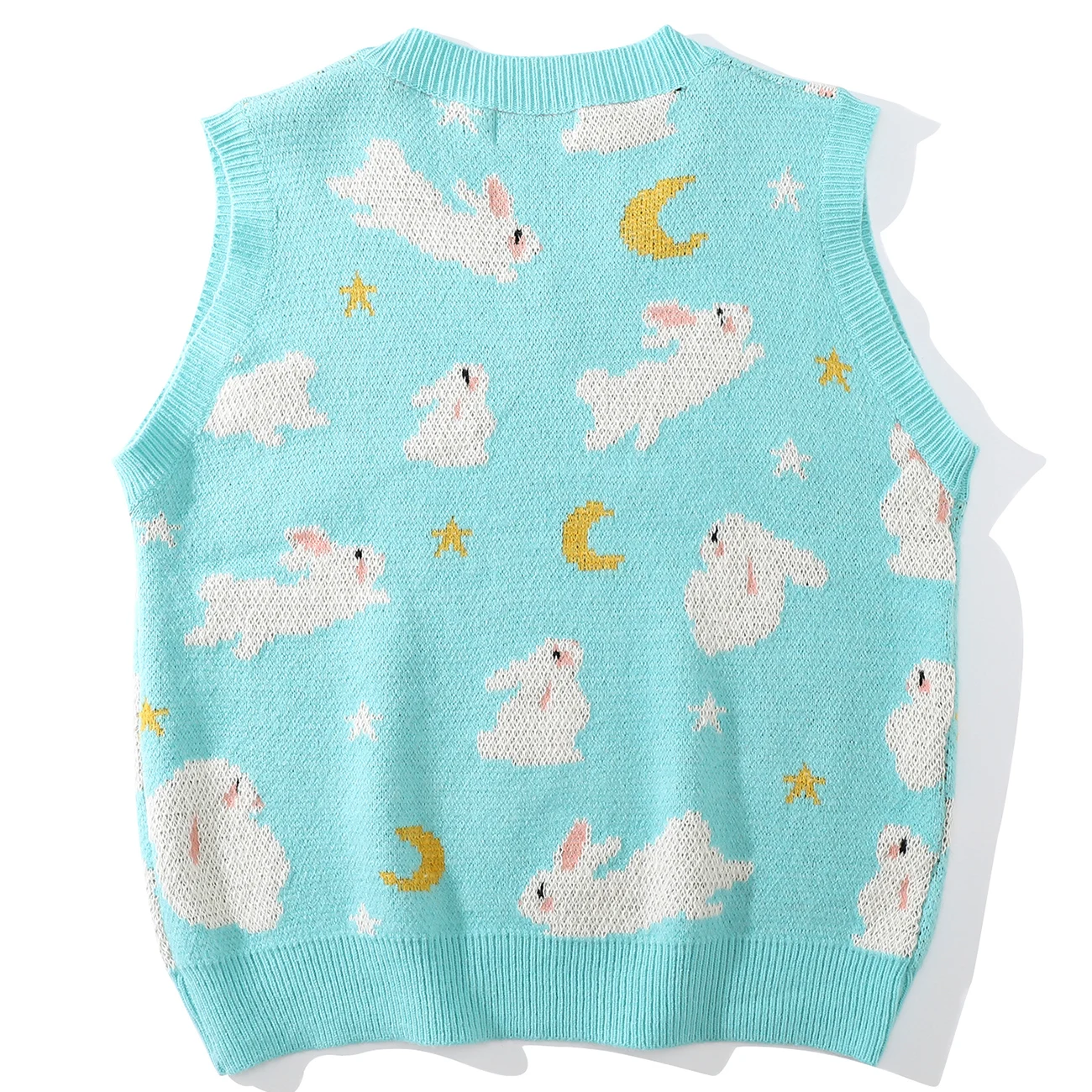 Вязаный жилет в стиле Харадзюку для мужчин и женщин Повседневный пуловер без