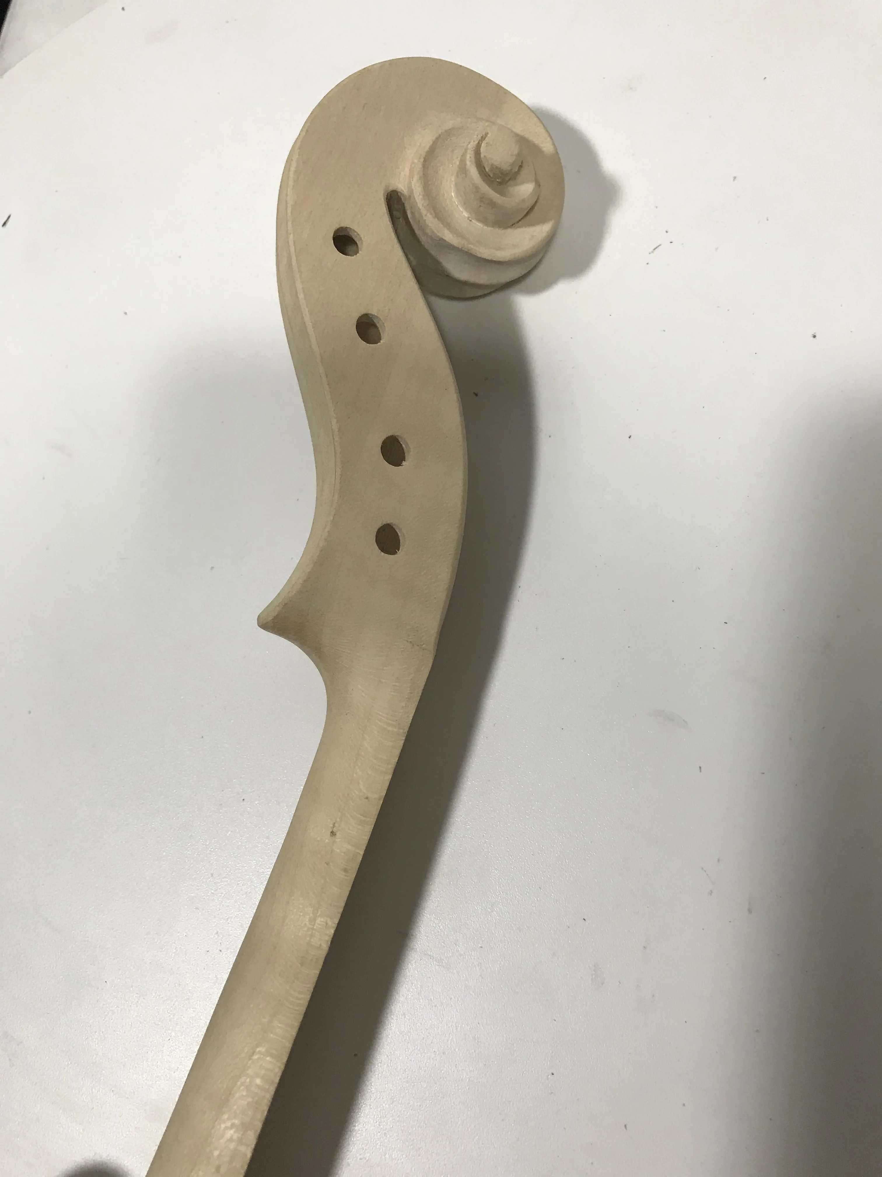 Необработанные аксессуары для скрипки музыкантов Luthier 1/4 1/2 3/4 белый Гриф клен