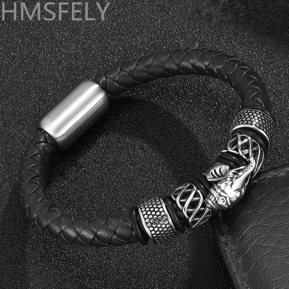 HMSFELY 316l из нержавеющей стали в виде слона головы бусины аксессуары для DIY кожаный