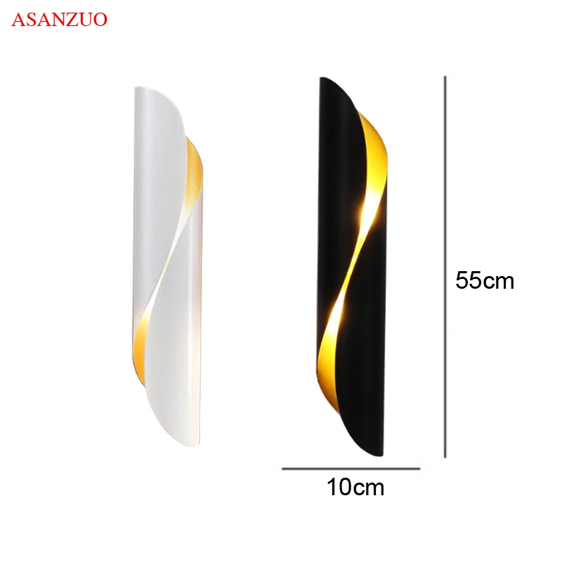 Modern Aluminum tube wall light G9 Light fixtures gold black Nordic restaurant living room aisle corridor balcony wall lamp