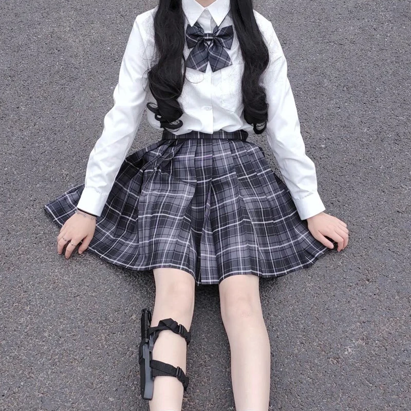 Юбка женская летняя плиссированная с высокой талией в готическом стиле | Женская