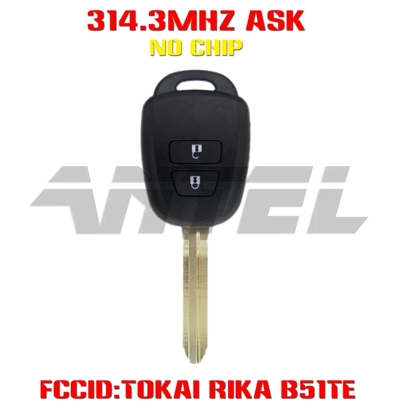 Антенный Автомобильный ключ дистанционного управления для 2 кнопочного