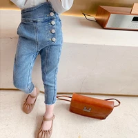 fashion broken hole kids jeans for girls spring girls denim trousers for girls casual loose fashion ripped jeans children pant