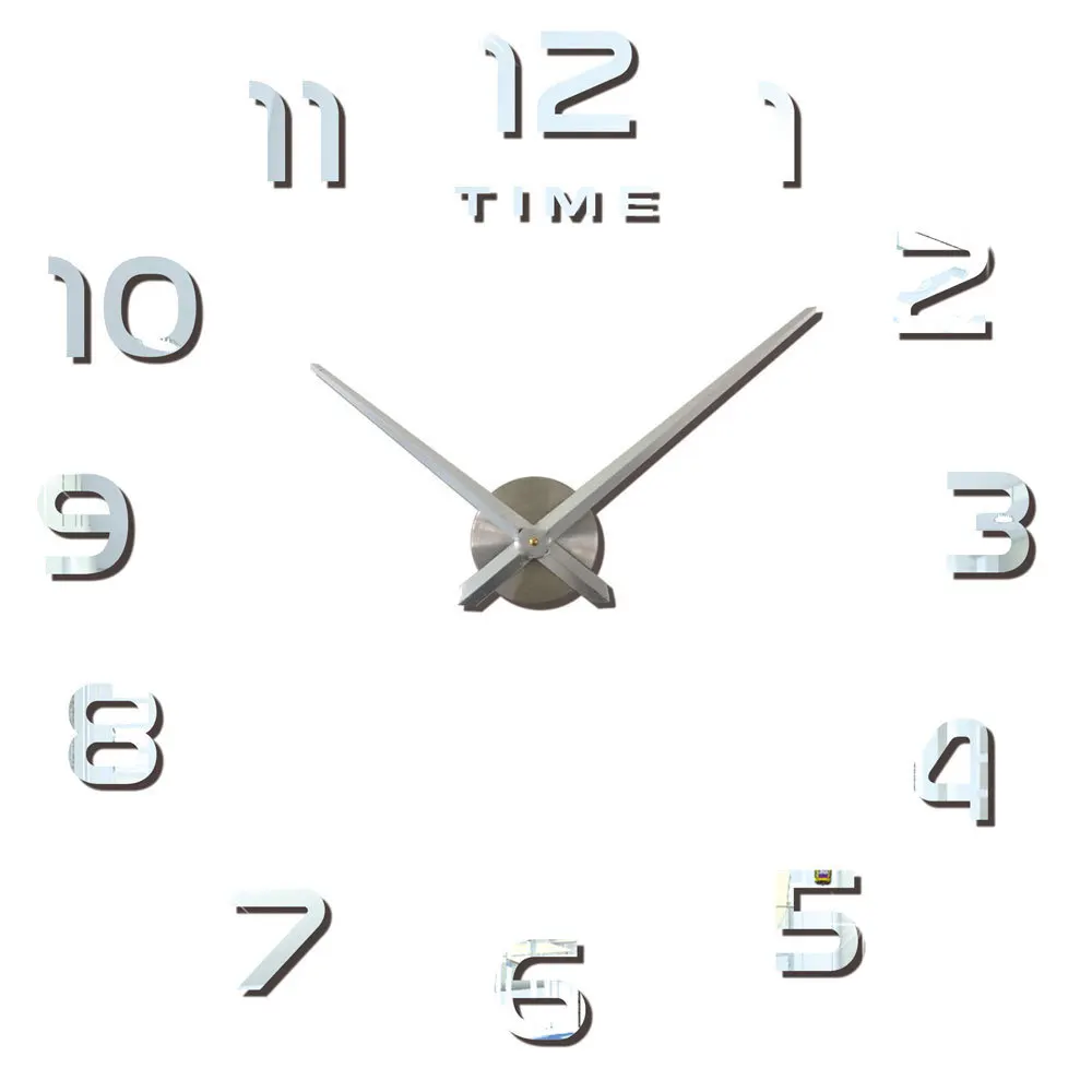 

Креативные настенные часы «сделай сам», акриловые часы для гостиной, украшение для дома, Большие зеркальные настенные часы с наклейками