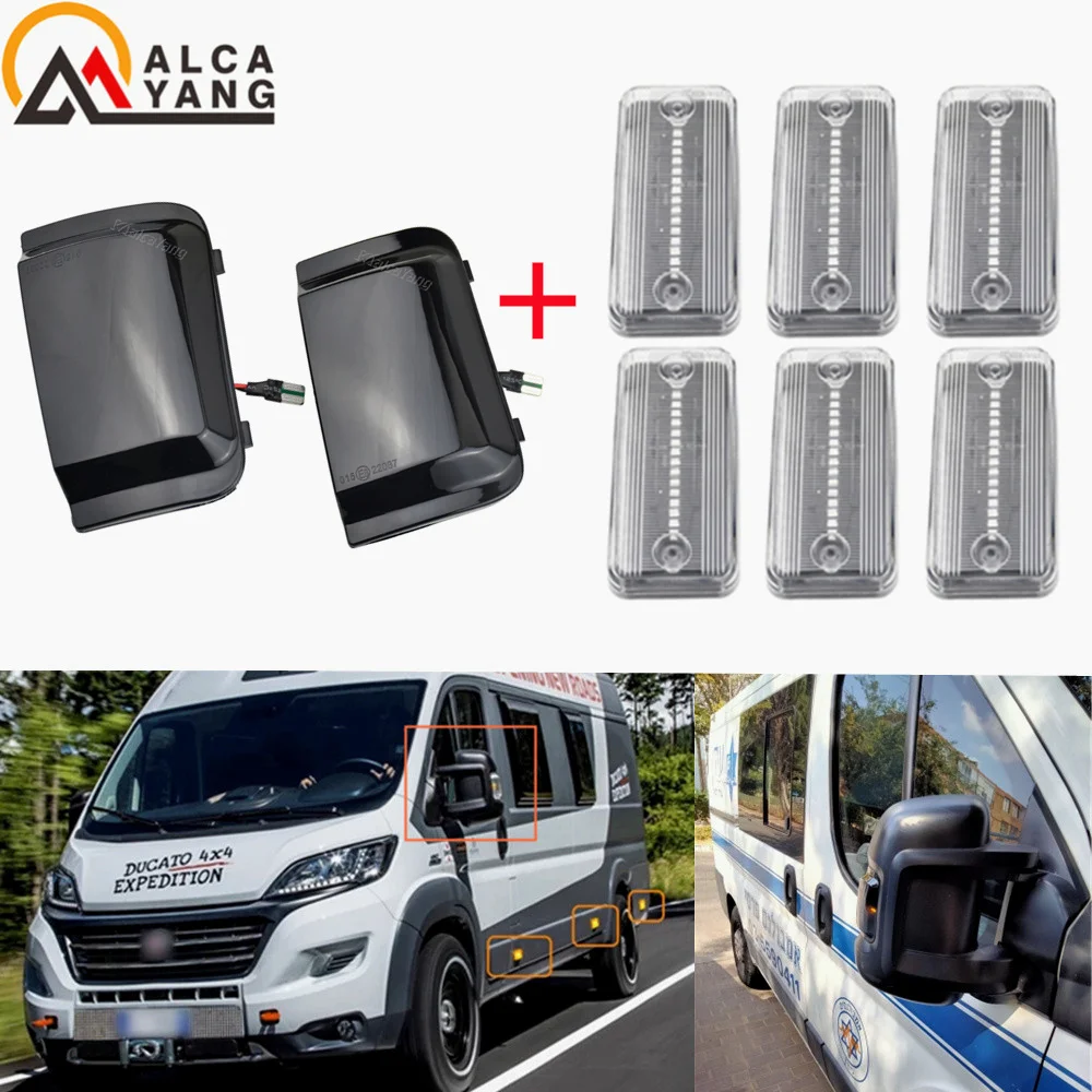 

Amber Dynamic Flowing LED Side Marker Light For Iveco Fiat Ducato Citroen Relay Peugeot Boxer Renault VOLVO MAN
