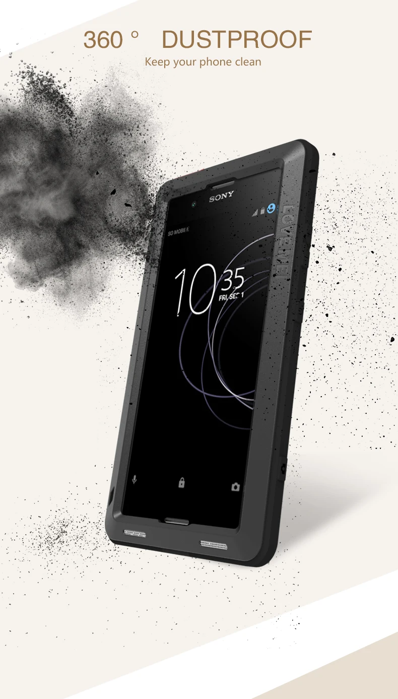 Армированный металлический чехол для Sony Xperia XA1 Plus сверхпрочный защитный