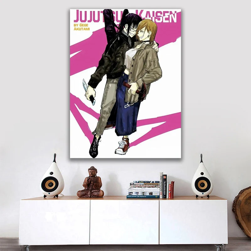 

HD Prints Modular Anime Jujutsu Kaisen Poster Kugisaki Nobara and Zenin Maki Canvas Painting Home Decor Wall Art Pictures g Room
