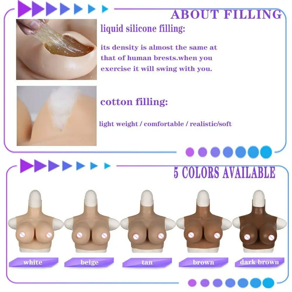 Silicone Breast Form Artificial Fake bra Realistic Soft Boobs Crossdresser Shemale Transgender Queen Transvestite Mastectomy Bra