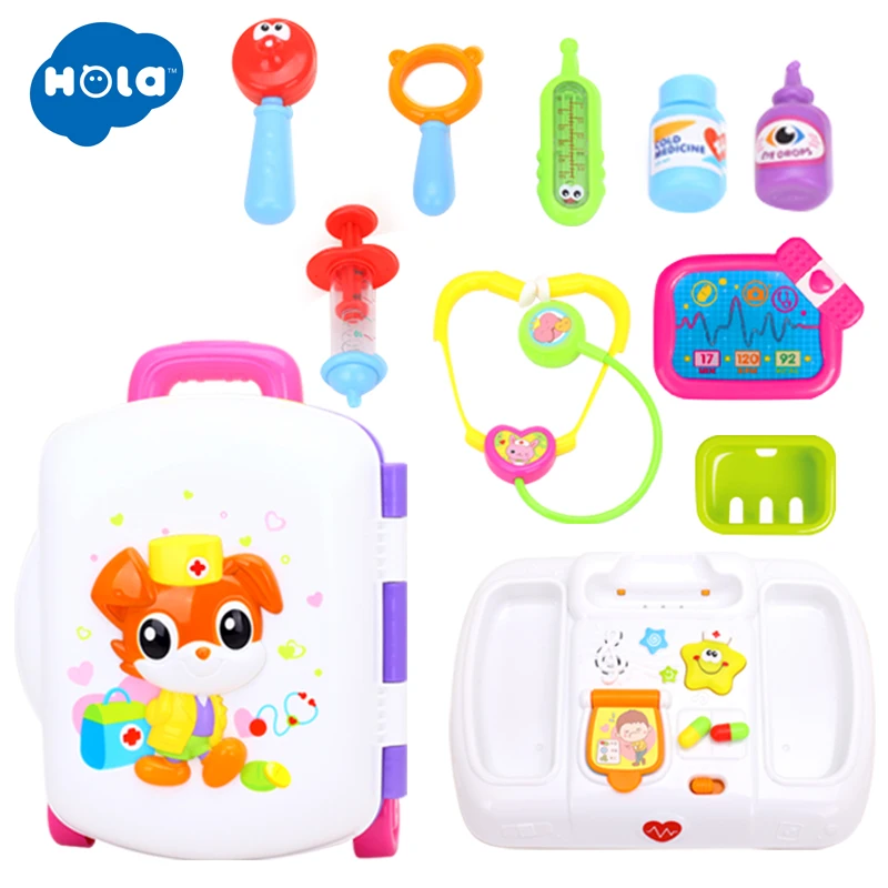 HOLA TOYS 3107 чемодан доктора ролевые игры игрушки с музыкой и светом для детских
