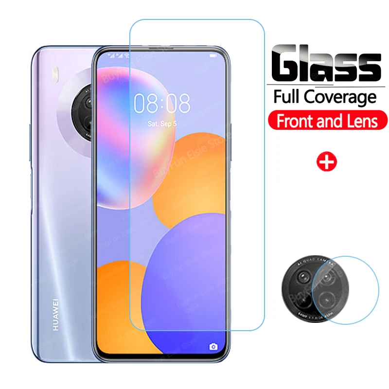 Закаленное стекло 9H для Huawei Y9a защита экрана Защитная пленка камеры Y7a P Smart 2021 2020